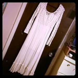 Long cream colored dress